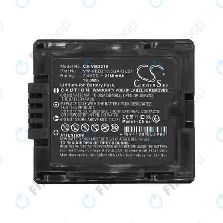 Akkumulátor Panasonic NV, PV, VDR, Hitachi DZ, 2160mAh, Li-Ion, 7.4V, BZ-BP14S, HQ