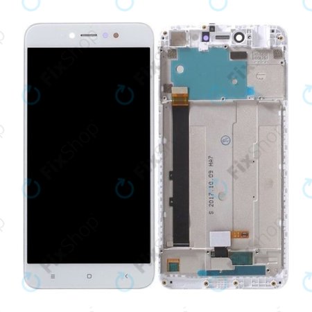 Xiaomi Redmi Note 5A 32GB, 64GB - LCD Kijelző + Érintőüveg + Keret (White) TFT