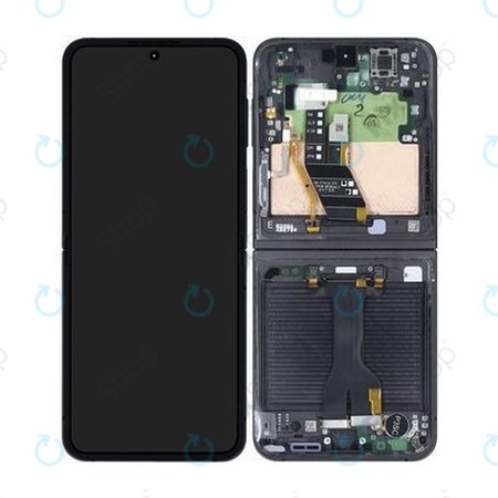 Samsung Galaxy Z Flip 6 F741B - LCD Kijelző + Érintőüveg + Keret (Crafted Black) - GH82-35014E Genuine Service Pack