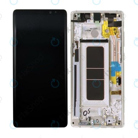 Samsung Galaxy Note 8 N950F - LCD Kijelző + Érintőüveg + Keret (Maple Gold) - GH97-21065D, GH97-21066D Genuine Service Pack