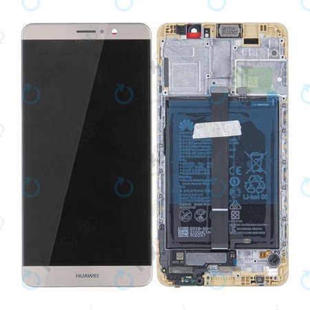Huawei Mate 9 - LCD Kijelző + Érintőüveg + Keret + Akkumulátor (Champagne Gold) - 02350YXL Genuine Service Pack