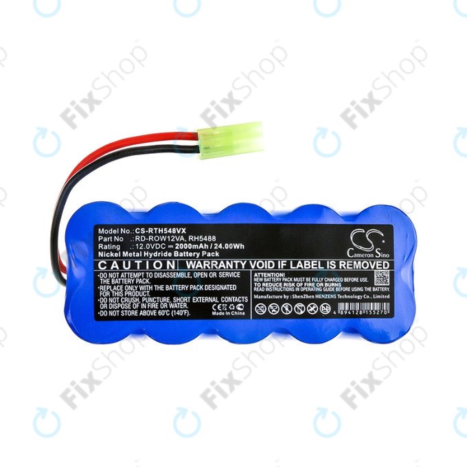 Rowenta RH-series, RS-series, Tefal TY-series - Akkumulátor RD-ROW12VA, RH5488 Ni-MH 12V 2000mAh HQ