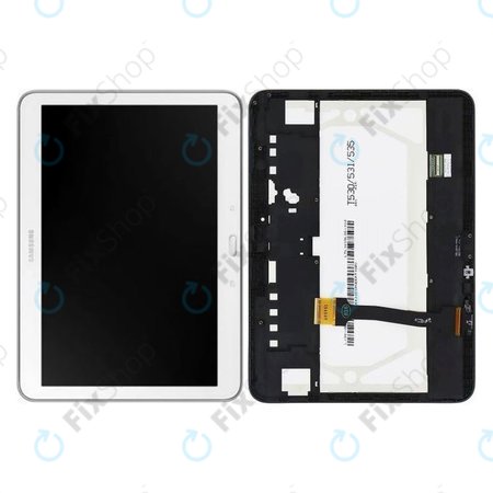 Samsung Galaxy Tab 4 10.1 T530 - LCD Kijelző + Érintőüveg + Keret (White) - GH97-15849B Genuine Service Pack