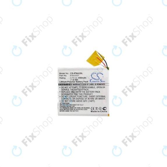 Apple iPod Nano (3rd Gen) - Akkumulátor 616-0311 450mAh HQ