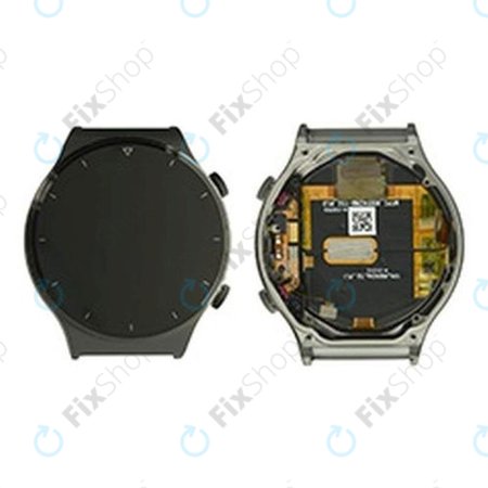 Huawei Watch GT 2 Pro Vidar-B19 - LCD Kijelző + Érintőüveg + Keret (Night Black) - 02353VUA Genuine Service Pack