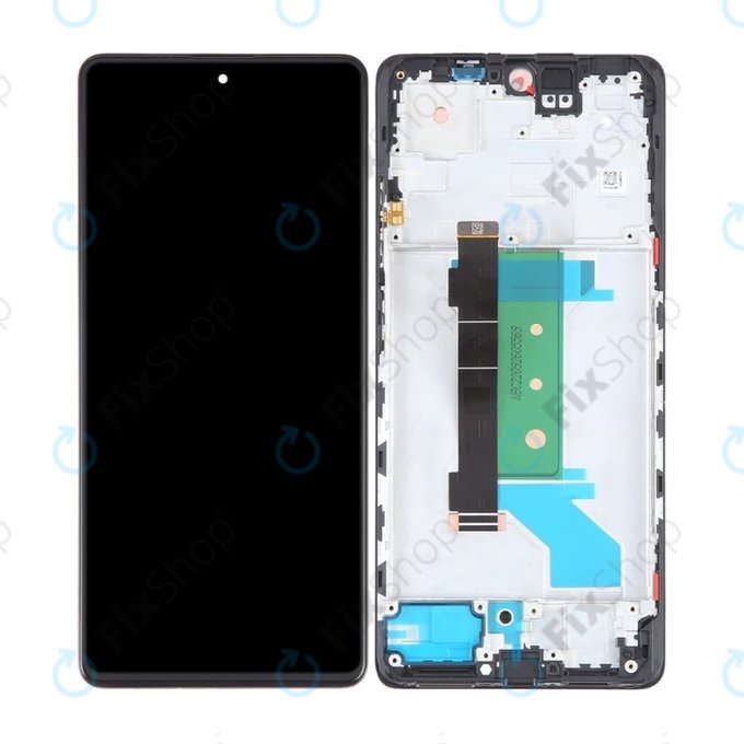 Xiaomi Redmi Note 12 Pro+ 5G - LCD Kijelző + Érintőüveg + Keret (Midnight Black) OLED