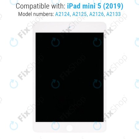 Apple iPad Mini 5 - LCD Kijelző + Érintőüveg (White) TFT