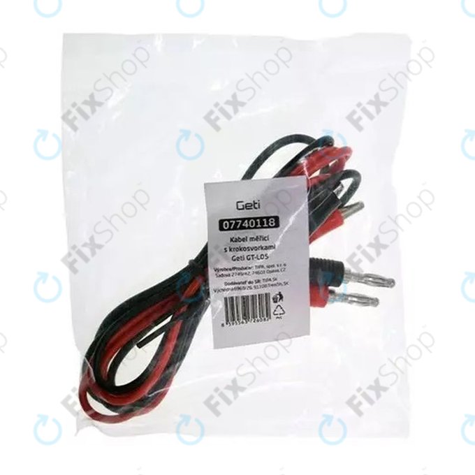 Geti GT-L05 - Dupla tesztkábel multiméterhez (csatlakozócsipesz)