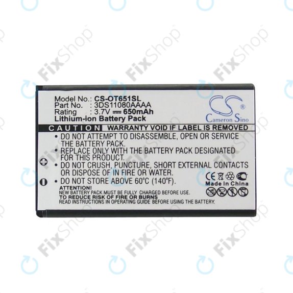Akkumulátor Alcatel Lollipops, 650mAh, Li-Ion, 3.7V, 3DS11080AAAA, HQ