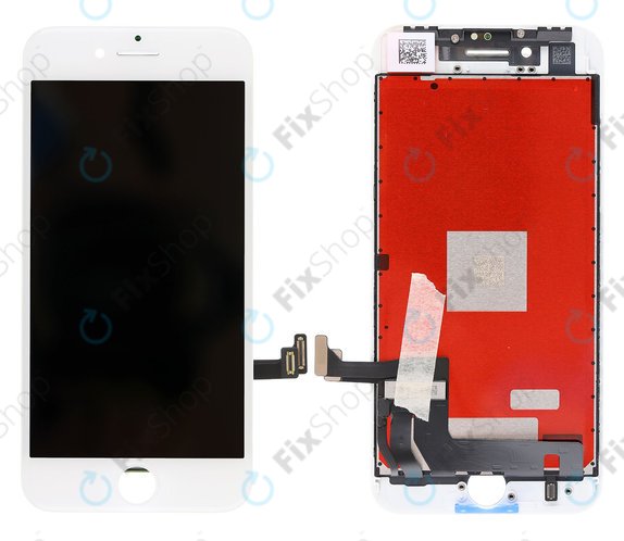Kijelző iPhone 8, SE (2020), SE (2022), White, Érintőüveg kerettel