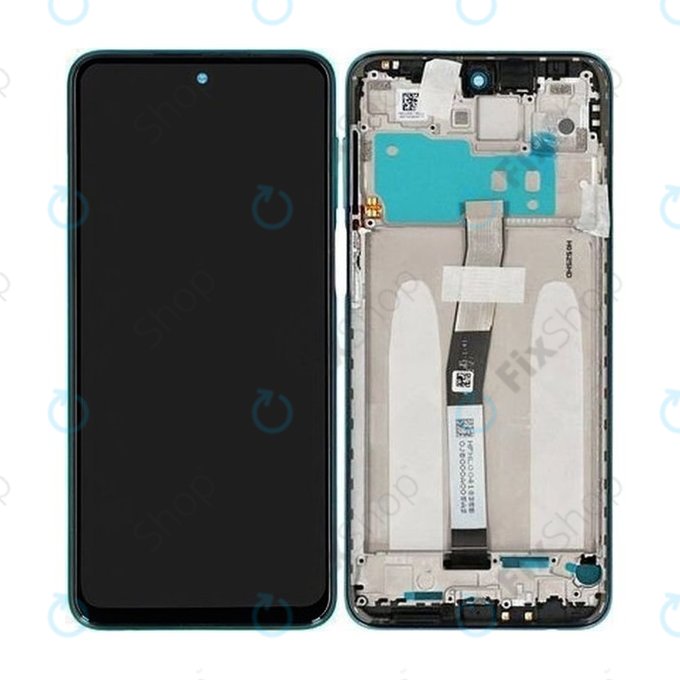 Xiaomi Redmi Note 9 Pro - LCD Kijelző + Érintőüveg + Keret (Tropical Green) - 560004J6B200 Genuine Service Pack