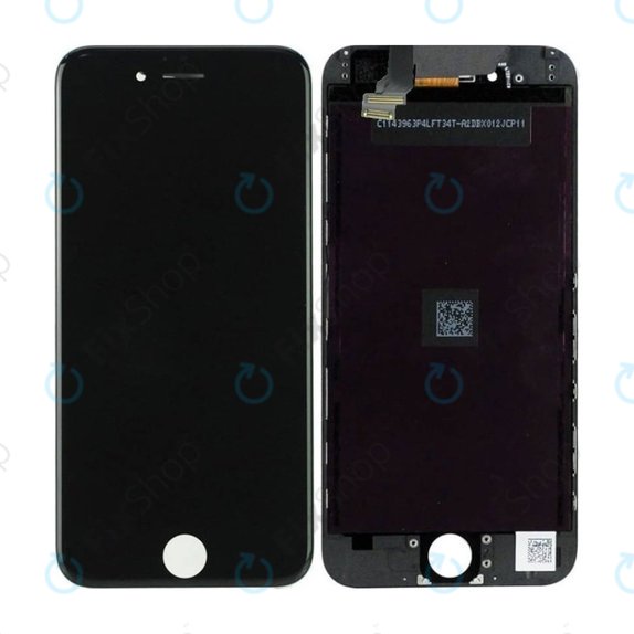 Kijelző In-Cell iPhone 6, Black, Érintőüveg kerettel, FixPremium