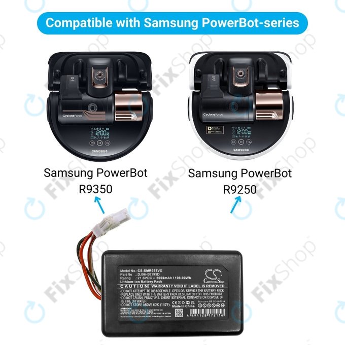 Samsung PowerBot R9350, R9250 - Akkumulátor DJ96-00193D Li-Ion 21.6V 5000mAh HQ