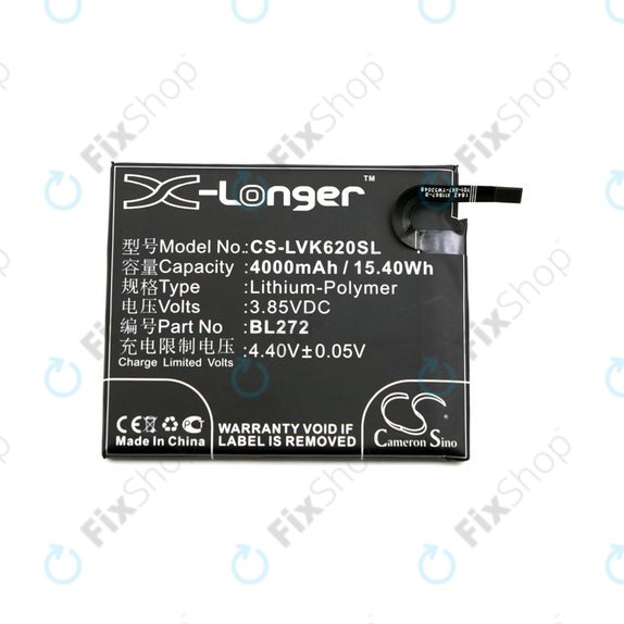 Akkumulátor Lenovo K6 Power, 4000mAh, Li-Pol, 3.85V, BL272, HQ