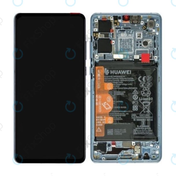 Huawei P30 - LCD Kijelző + Érintőüveg + Keret + Akkumulátor (Breathing Crystal) - 02352NLP, 02354HMF, 02354KUB Genuine Service Pack