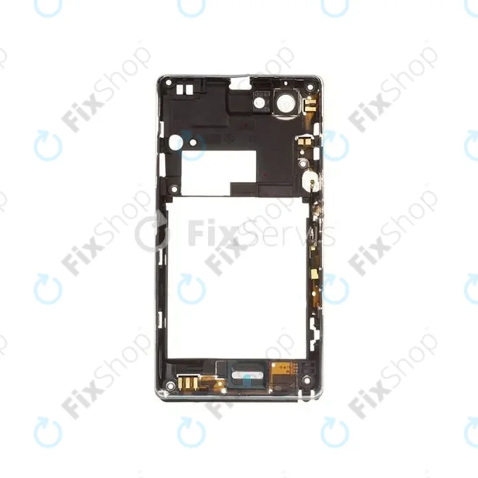 Sony Xperia L C2105 - Középső Keret + RF anténa (Fekete) - 2512SA7701W