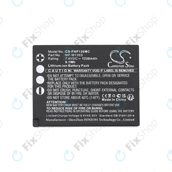 Akkumulátor Fujifilm Finepix Hs30, X-T30, 1230mAh, Li-Ion, 7.4V, NP-W126S, HQ