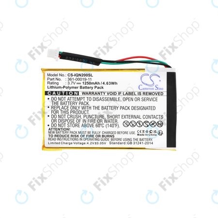 Garmin Nuvi 200, 200W, 205, 205T, 205W, 205WT, 250, 252W, 255, 255T, 255W, 255WT, 260, 260W, 260WT, 270 - Akkumulátor 010-00621-10, 361-00019-11 1250mAh HQ