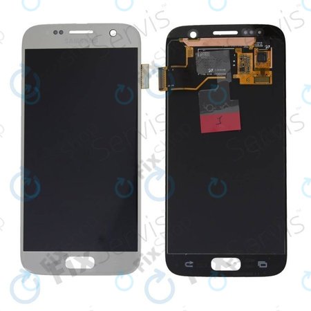 Samsung Galaxy S7 G930F - LCD Kijelző + Érintőüveg (Black) - GH97-18523A, GH97-18761A, GH97-18757A Genuine Service Pack