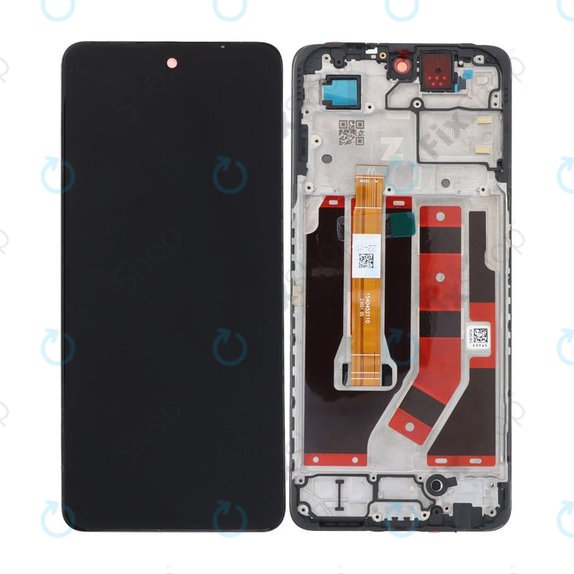 Oppo A98 - LCD Kijelző + Érintőüveg + Keret (Cool Black) TFT