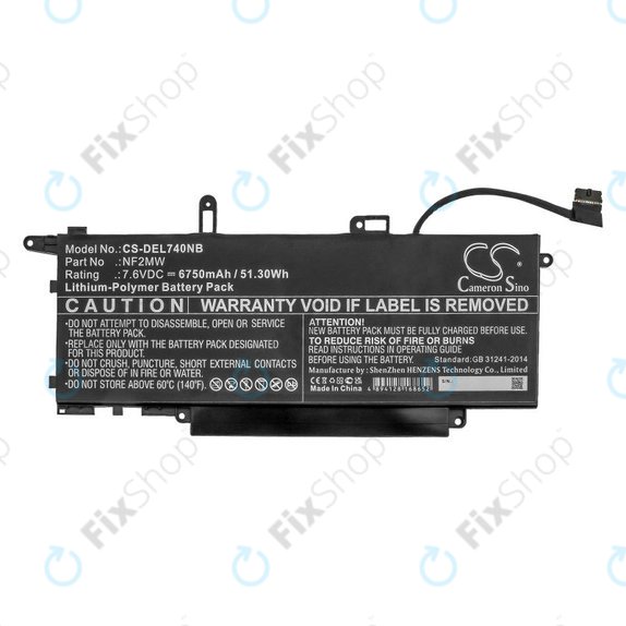 Akkumulátor Dell Latitude 7310 2-in-1, 7400 2-in-1, 6750mAh, Li-Pol, 7.6V, NF2MW, HQ