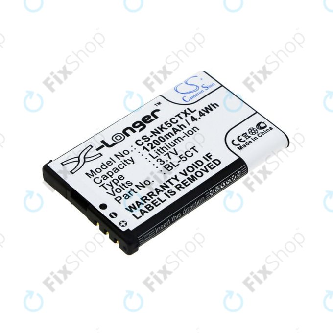 Akkumulátor Nokia 5220, 5630, 6303, 6700, C5, 1200mAh, Li-Ion, 3.7V, BL-5CT, HQ