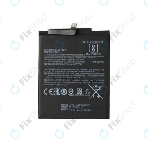 Xiaomi Redmi 6, Redmi 6A - Akkumulátor BN37 3000mAh