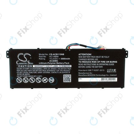 Akkumulátor Acer Aspire 5, 7 E5, V3, Chromebook 11, 13, 15, 3000mAh, Li-Pol, 15.2V, AC14B18K, HQ