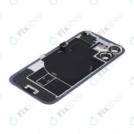 Apple iPhone 16 Plus - Hátsó üveg + Kamera lencse + Fémlemez + Magsafe mágnes (Black)