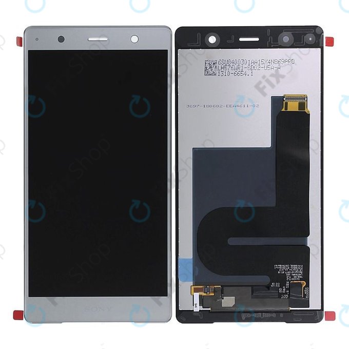 Sony Xperia XZ2 Premium - LCD Kijelző + Érintőüveg (Chrome Silver) - 1310-6654 Genuine Service Pack
