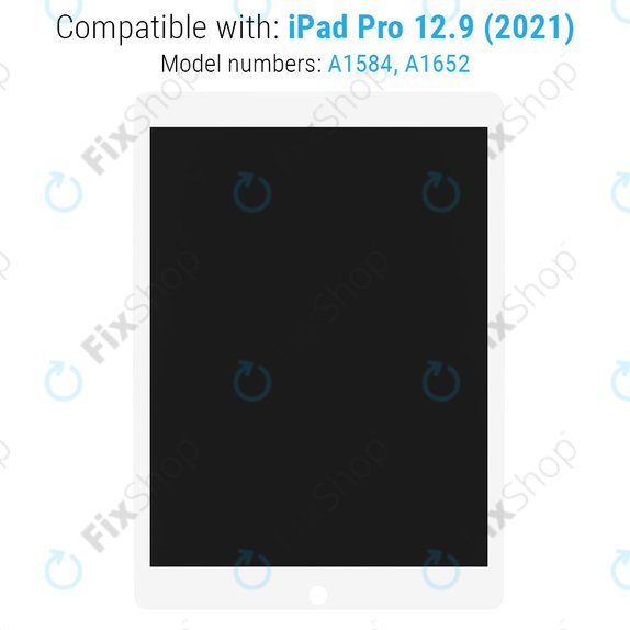 LCD Kijelző iPad Pro 12.9" (1st Gen 2015), White, Érintőüveg keret nélkül, Refurbished