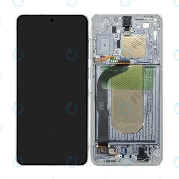 Samsung Galaxy S25 Edge - LCD Kijelző + Érintőüveg + Keret (Titanium Silver) - GH82-37224A Genuine Service Pack