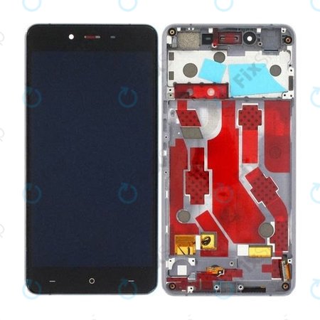 OnePlus X - LCD Kijelző + Érintőüveg + Keret (Black) TFT