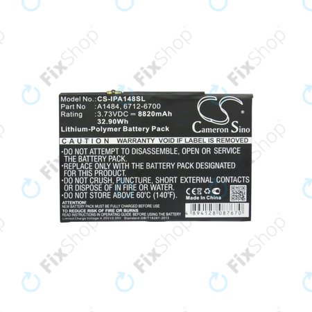 Apple iPad Air, iPad (5th Gen 2017), iPad (6th Gen 2018) - Akkumulátor A1484, 6712-6700 8820mAh HQ
