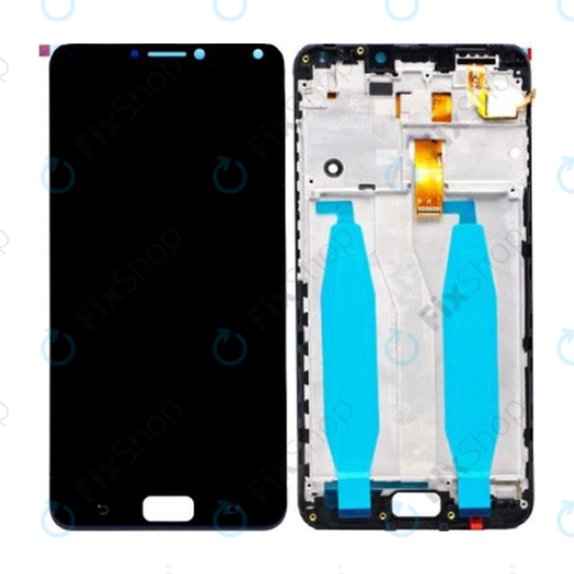 Asus Zenfone 4 Max ZC554KL (X00ID) - LCD Kijelző + Érintőüveg + Keret (Deepsea Black) Genuine Service Pack