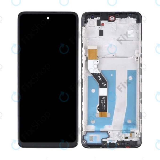 Motorola Moto G60s XT2133 - LCD Kijelző + Érintőüveg + Keret (Black) TFT