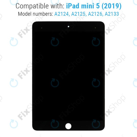 LCD Kijelző iPad Mini 5, Black, Érintőüveg keret nélkül, Refurbished