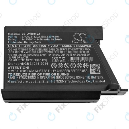 LG HomBot-series, VR-series - Akkumulátor EAC62218202, EAC62076601 Li-Ion 14.4V 3400mAh HQ