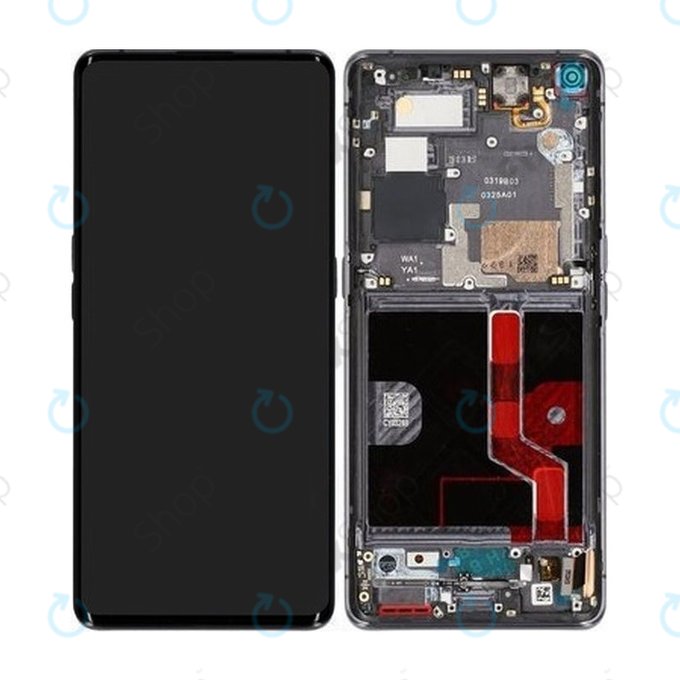 Oppo Find X2 Pro - LCD Kijelző + Érintőüveg + Keret (Lamborgini Edition) - 4903836 Genuine Service Pack