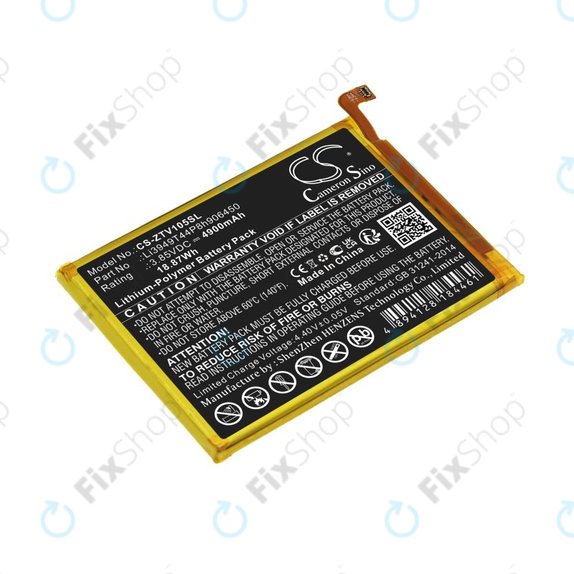 Akkumulátor ZTE Blade V Smart, V30 Vita, 4900mAh, Li-Pol, 3.85V, Li3949T44P8h906450, HQ
