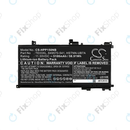 Akkumulátor HP Omen 15, Pavilion 15, WASD 15, 5100mAh, Li-Ion, 11.55V, TE03XL, HQ