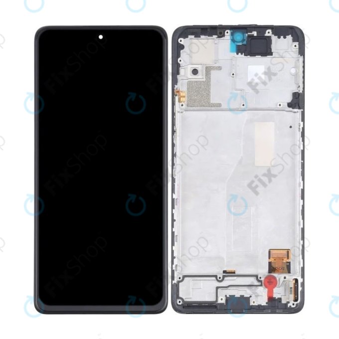 Xiaomi Redmi Note 10 Pro - LCD Kijelző + Érintőüveg + Keret (Black) OLED