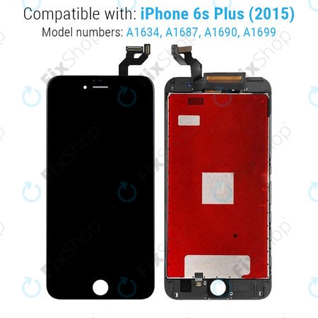 Apple iPhone 6S Plus - LCD Kijelző + Érintőüveg + Keret (Black) Refurbished