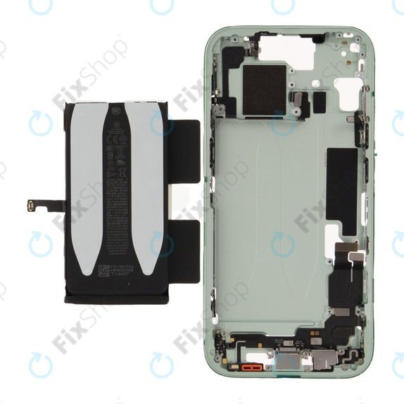 Középső keret akkumulátorral | iPhone 15 | Green | ZD076-00673 | Genuine Apple