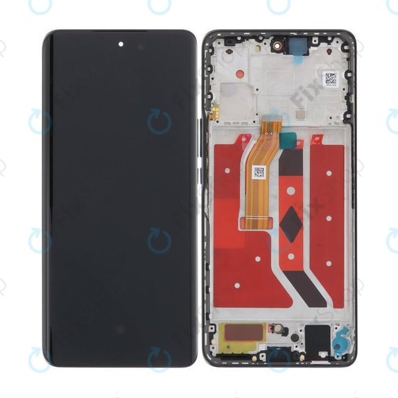 Honor Magic6 Lite - LCD Kijelző + Érintőüveg + Keret (Midnight Black) OLED