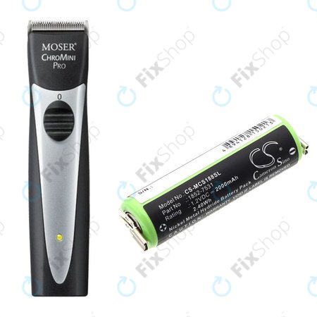 Akkumulátor Moser Easy Style 1881, 2000mAh, Ni-MH, 1.2V, 1852-7531, HQ