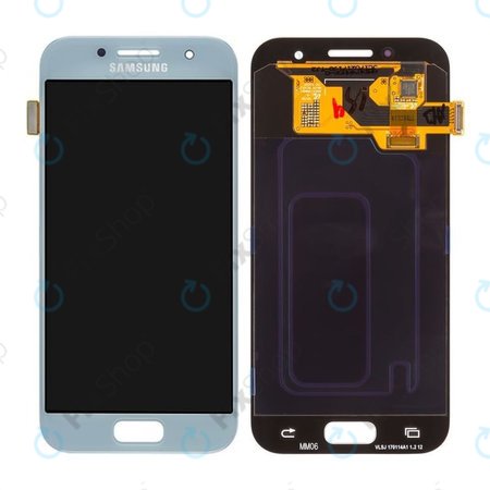 Samsung Galaxy A3 A320F (2017) - LCD Kijelző + Érintőüveg (Blue Mist) - GH97-19732C, GH97-19753C Genuine Service Pack