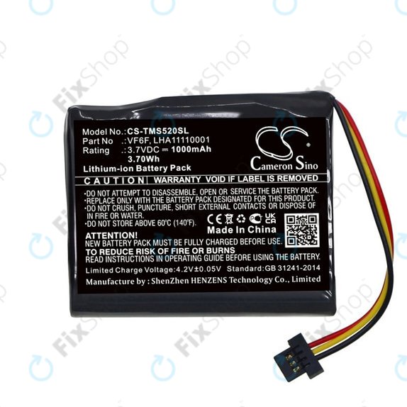 Akkumulátor TomTom Start 52, 1000mAh, Li-Ion, 3.7V, VF6F, HQ