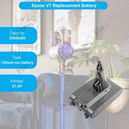 Dyson V7 - Akkumulátor 968670-02, 968670-03 Li-Ion 21.6V 3000mAh