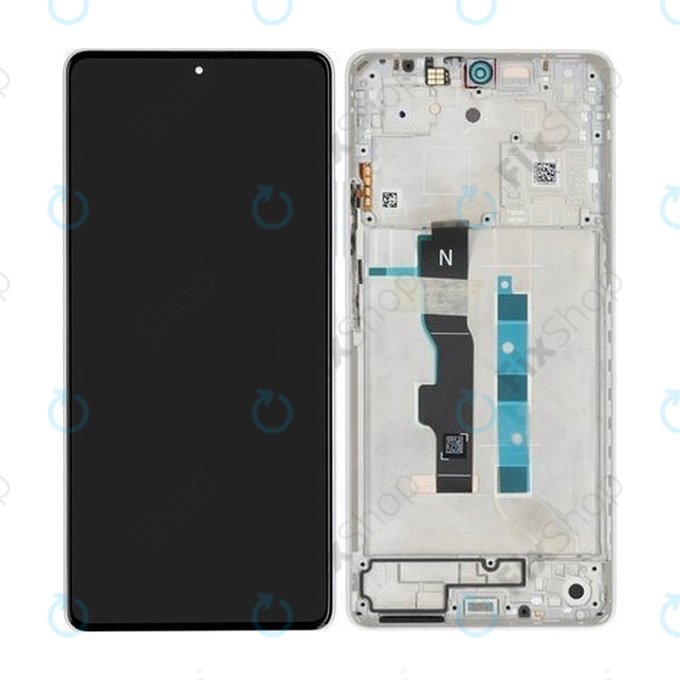 Xiaomi Redmi Note 13 5G 2312DRAABC - LCD Kijelző + Érintőüveg + Keret (Arctic White) - 5600040N1700 Genuine Service Pack